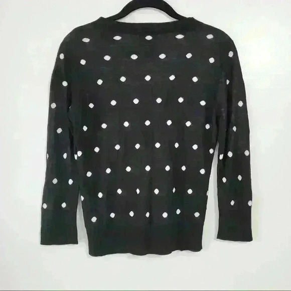 Halogen Jacquard Crewneck Polka Dot Cardigan - Picture 4 of 6